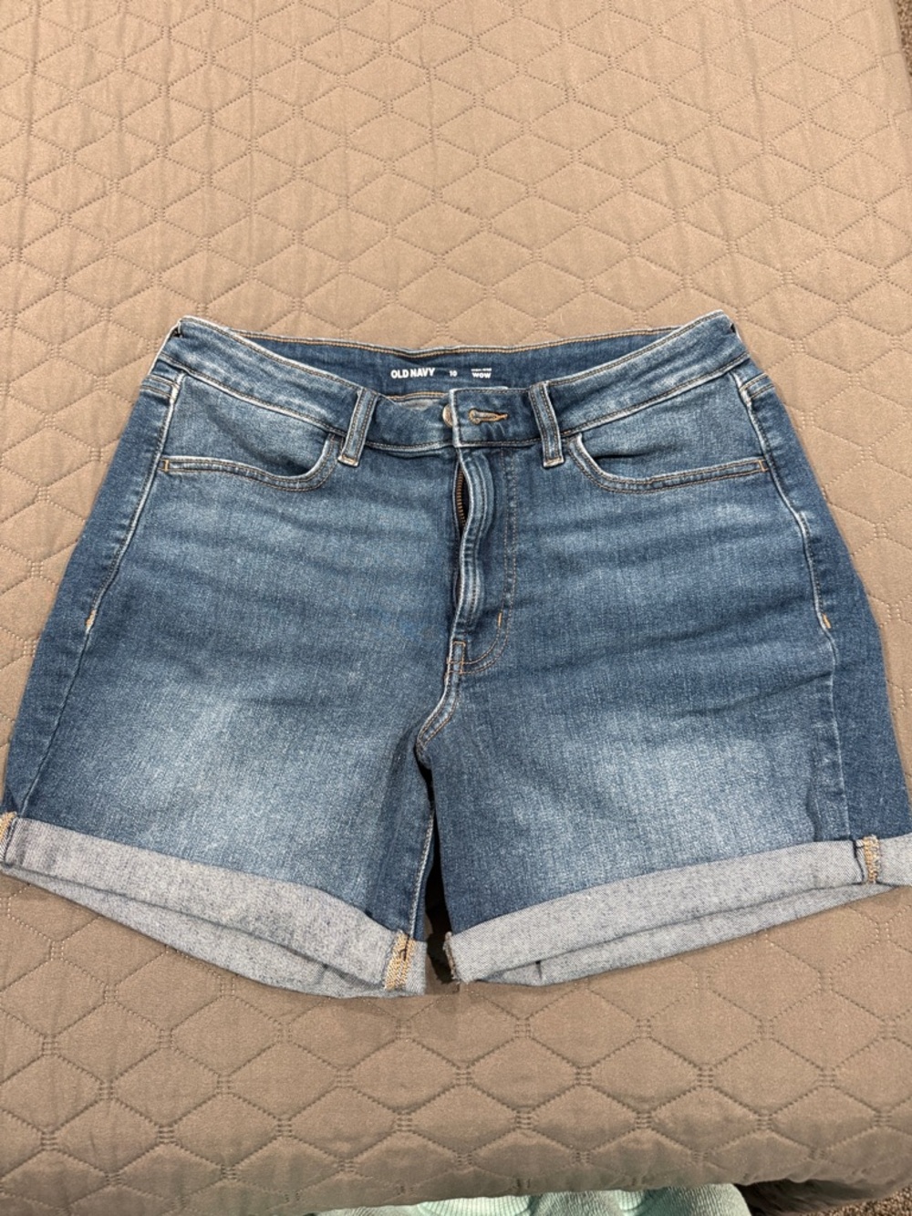 Old Navy Blue Denim Roll Cuff Shorts